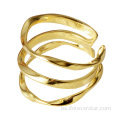 Único plateado 925 anillos mujeres anillos chapado en oro